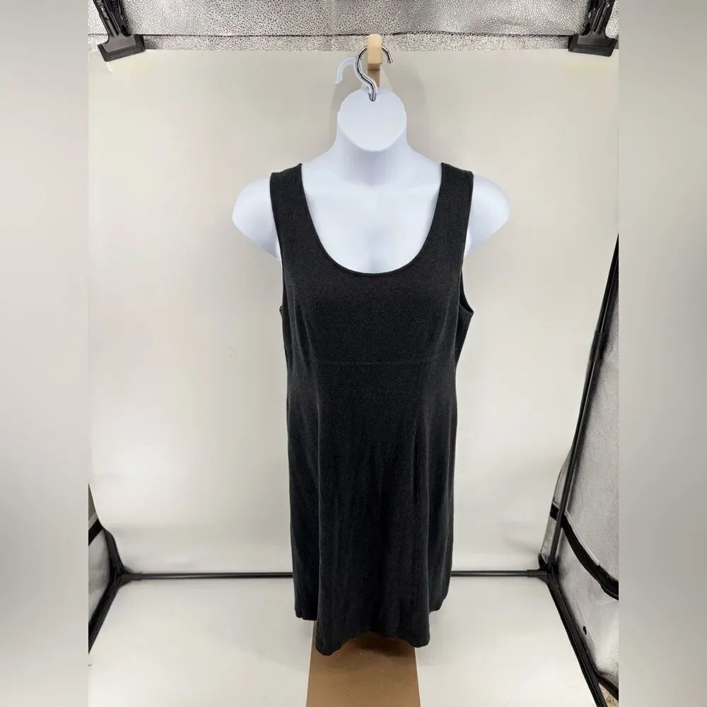 Peruvian Connection Knit Dress Womens Size Xl Pima Cotton Gray Sleeveless